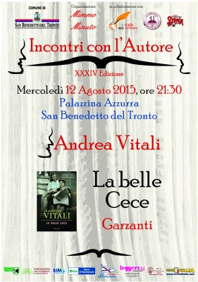 San Benedetto del Tronto: “Incontri con l’autore”, mercoledì 12 agosto arriva Andrea Vitali