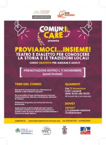 “Proviamoci… insieme!”, teatro e dialetto per conoscere la storia e le tradizioni locali 