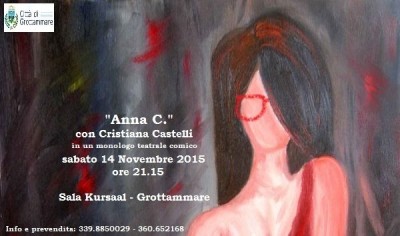 “Anna C.”, monologo con Cristiana Castelli al Kursaal di Grottammare