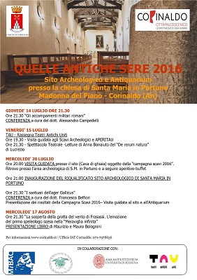 Quelle antiche sere 2016