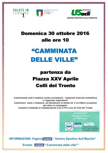 A Colli del Tronto è tutto pronto per la “Camminata delle ville”