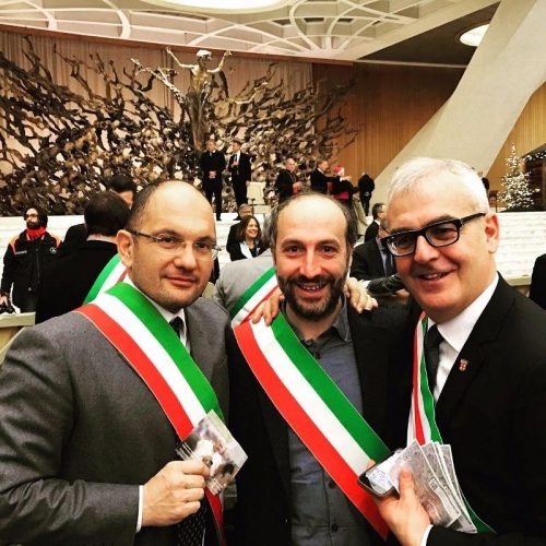 Guido Castelli, Paolo Calcinaro e Romano Carancini