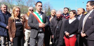 nuova scuola infanzia Pieve Torina prima pietra