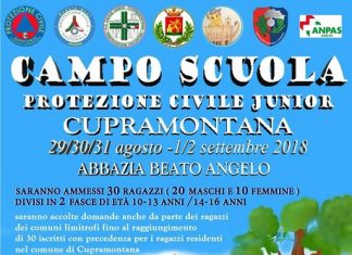 campo scuola protezione civile Cupramontana