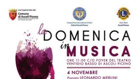 Ascoli Piceno, “Domenica in Musica”: il 4 novembre il primo appuntamento