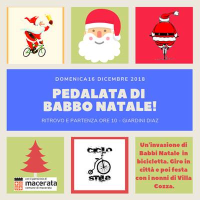 Il Giro Di Babbo Natale.Macerata La Prima Pedalata Di Babbo Natale