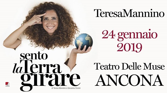 Teresa Mannino in "Sento la terra girare" al Teatro delle Muse
