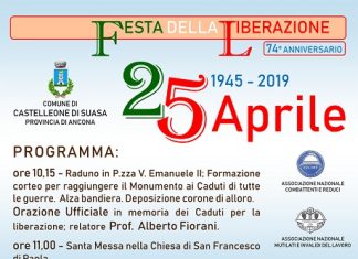 Castelleone di Suasa, Festa della Liberazione: il programma