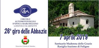 Tolentino, Automobilismo d’epoca: il 7 aprile il Giro delle Abbazie