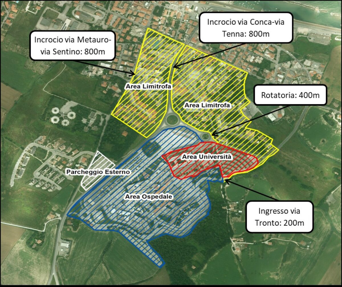Ancona, viabilità interna Ospedale di Torrette: ecco il piano di