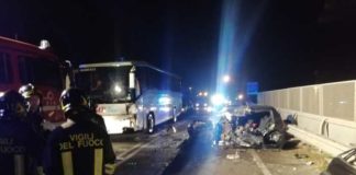Auto contro pullman, grave 23enne a San Benedetto del Tronto