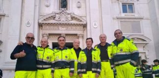 San Severino, Protezione Civile: i volontari e il sindaco presenti a Loreto