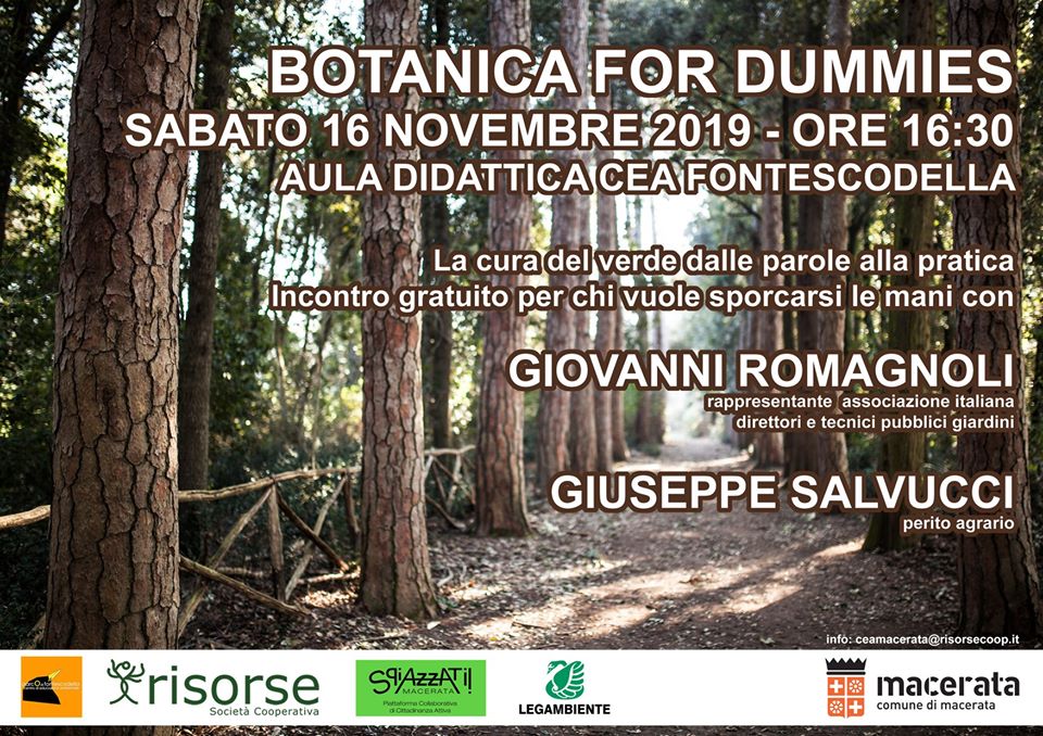Macerata, Botanica for dummies: il 16 novembre incontro pubblico - Marche News 24