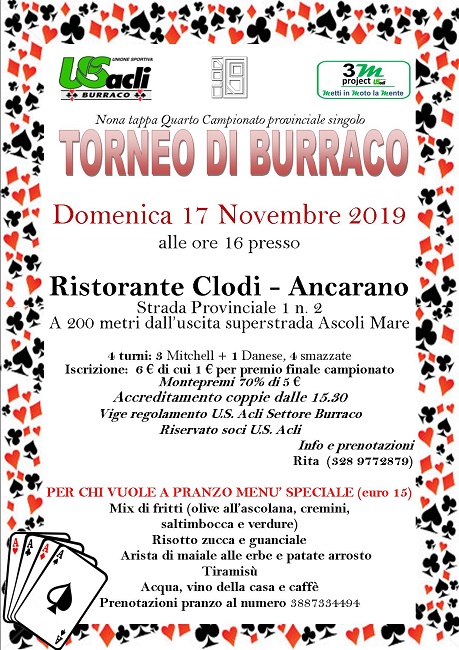 Ancarano, Campionato provinciale singolo di Burraco - Marche News 24
