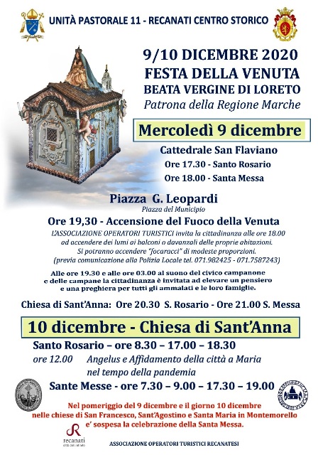 Recanati Festa Della Venuta Della Beata Vergine Di Loreto Il Programma