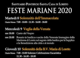 Loreto, le celebrazioni dall’8 al 10 dicembre 2020: ecco il programma