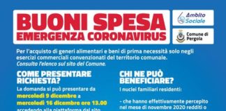 Pergola, emergenza Coronavirus: domanda per BuoniSpesa
