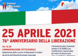 Corinaldo, celebrazione 76° anniversario della Liberazione
