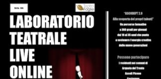 Marche, dal 26 aprile 2021 il Laboratorio gratuito teatrale live online