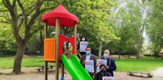 Pesaro, un nuovo scivolo al parco Scarpellini di Muraglia