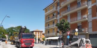 San Severino, manutenzione straordinaria: lavori in viale Mazzini