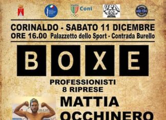 Corinaldo, boxe pesi piuma: Mattia Occhinero contro Alessandro Lozzi
