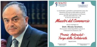 Pesaro, il premio Antiracket-Targa della Solidarietà al procuratore Gratteri