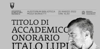 Macerata, dall’Accademia di Belle Arti il Titolo di Accademico Onorario a Italo Lupi