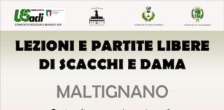 Maltignano, domani lezioni e partite libere di scacchi e dama