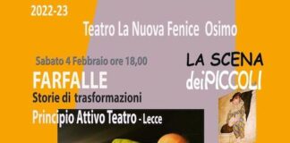 Osimo, “La Scena dei Piccoli”: il 4 febbraio 2023 lo spettacolo “Farfalle”