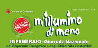 Corinaldo aderisce a M’illumino di Meno 2023