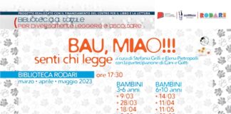 Pesaro, ‘Bau, Miao!!! Senti chi legge’: il 9 marzo alla Biblioteca Rodari di Borgo Santa Maria