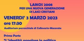Macerata, cattolici e politica: il 3 marzo incontro di Laikos 2008