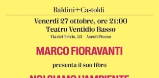 Ascoli, ‘Noi siamo l’ambiente’ di Marco Fioravanti: la presentazione