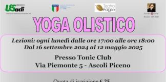 Corso di Yoga Olistico ad Ascoli Piceno, 16 settembre-12 maggio 2025 locandina corsi Yoga Olistico