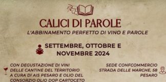 “Calici di parole”, dal 27 settembre 2024 a Pesaro