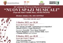 “Nuovi Spazi Musicali”, dal 3 al 21 ottobre ad Ascoli Piceno