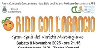 “Rido con l’Arancio”, l’8 novembre al Teatro Kursaal di Grottammare