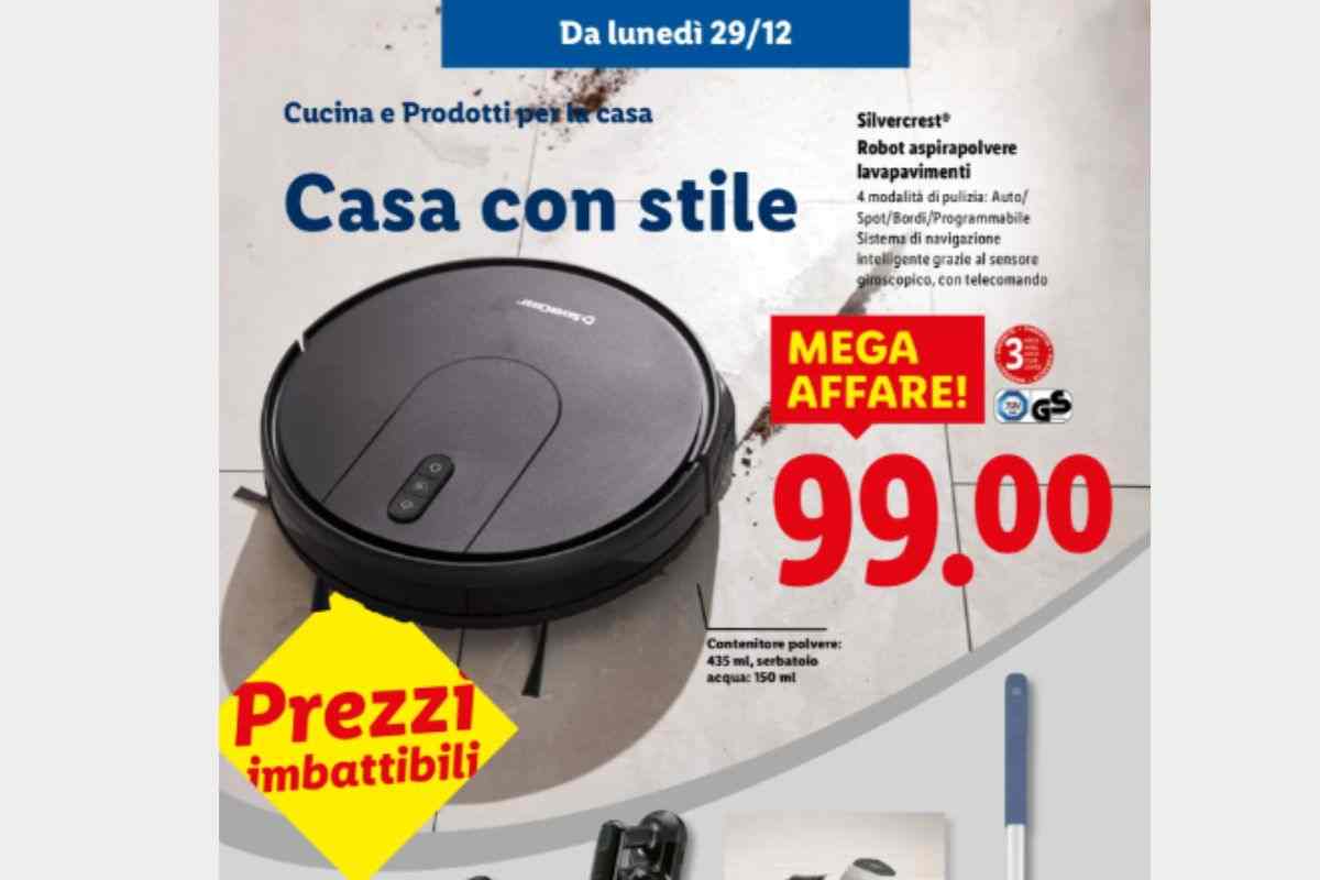 robot silvercrest aspirapolvere lavapavimenti lidl