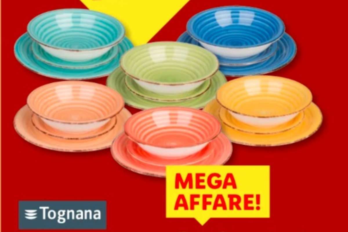 servizio piatti tognana volantino lidl