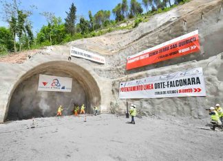 Linea ferroviaria Orte–Falconara, abbattuto oggi il diaframma della Galleria Valtreara