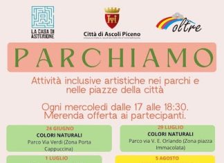 “Parchiamo 2026”: attività inclusive artistiche nei parchi e nelle piazze di Ascoli Piceno
