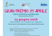 Gran Premio 25 aprile “Memorial Mario Rimini”: il 14 giugno ad Appignano