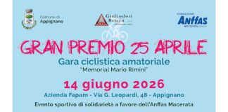 Gran Premio 25 aprile “Memorial Mario Rimini”: il 14 giugno ad Appignano