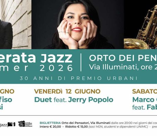 Macerata Jazz Summer 2026: dall’11 al 13 giugno tre serate all’Orto dei Pensatori