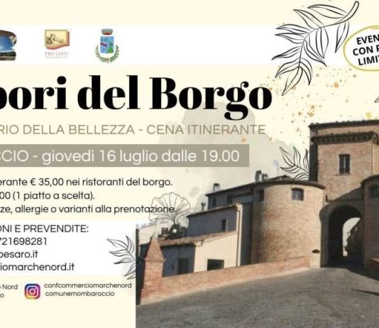 “I sapori del borgo”: torna la cena itinerante a Mombaroccio