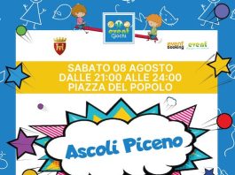 “Event Giochi”: sabato 8 agosto ad Ascoli Piceno
