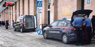 Controlli antidroga dei Carabinieri ai terminal bus nel Fermano