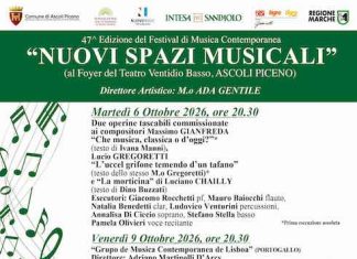 Festival “Nuovi Spazi Musicali”: dal 6 ottobre ad Ascoli la 47esima edizione
