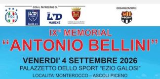 Memorial Antonio Bellini: il 4 settembre ad Ascoli Piceno